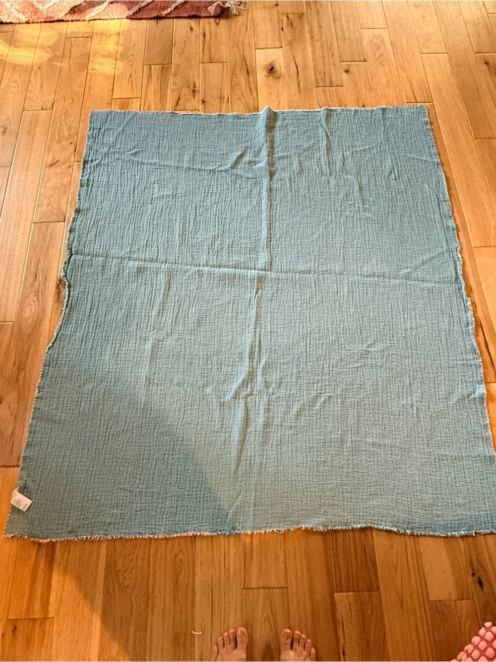 Anthropologie Multicolor Floral Watercolor Throw Blanket